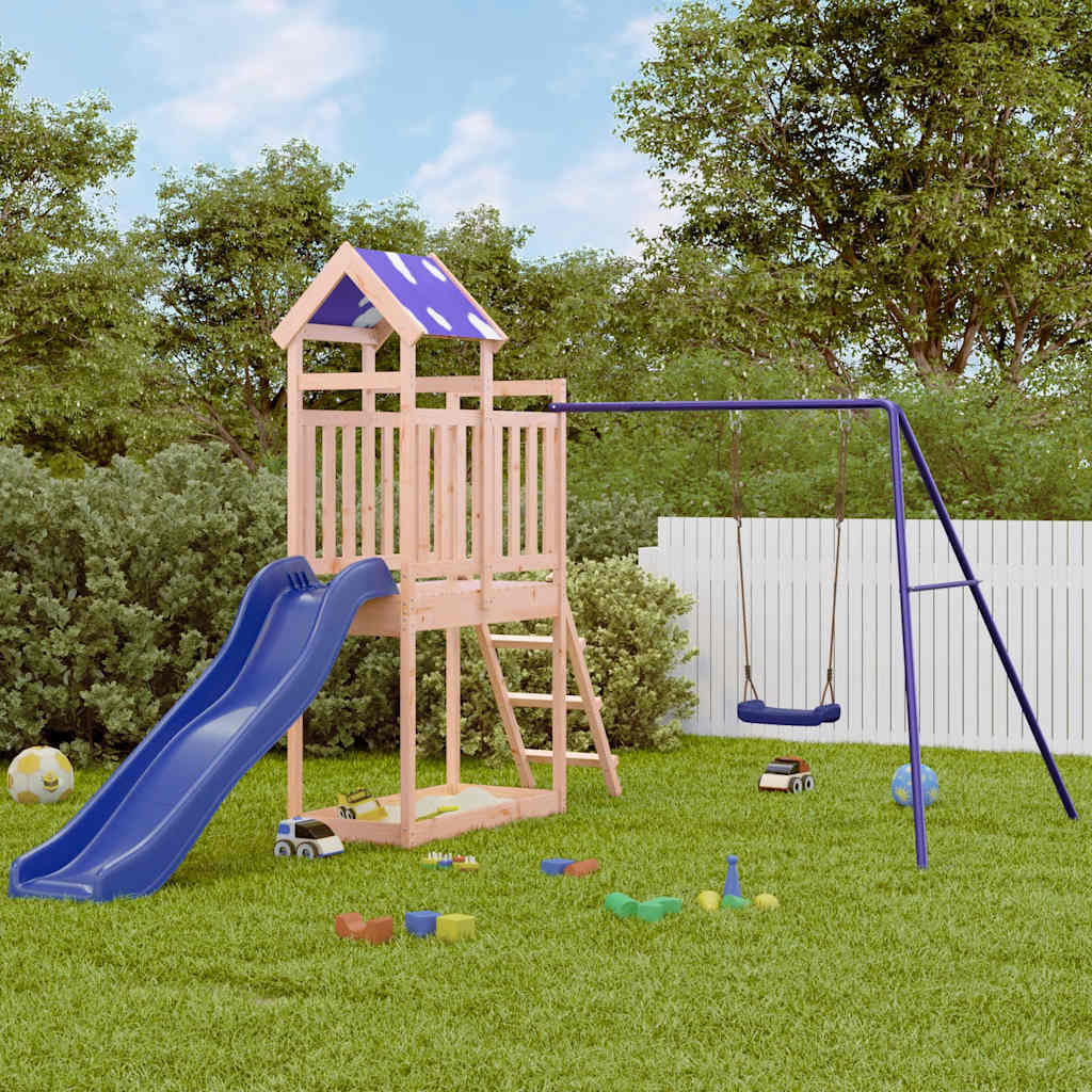 Outdoor play area set, solid Douglas fir