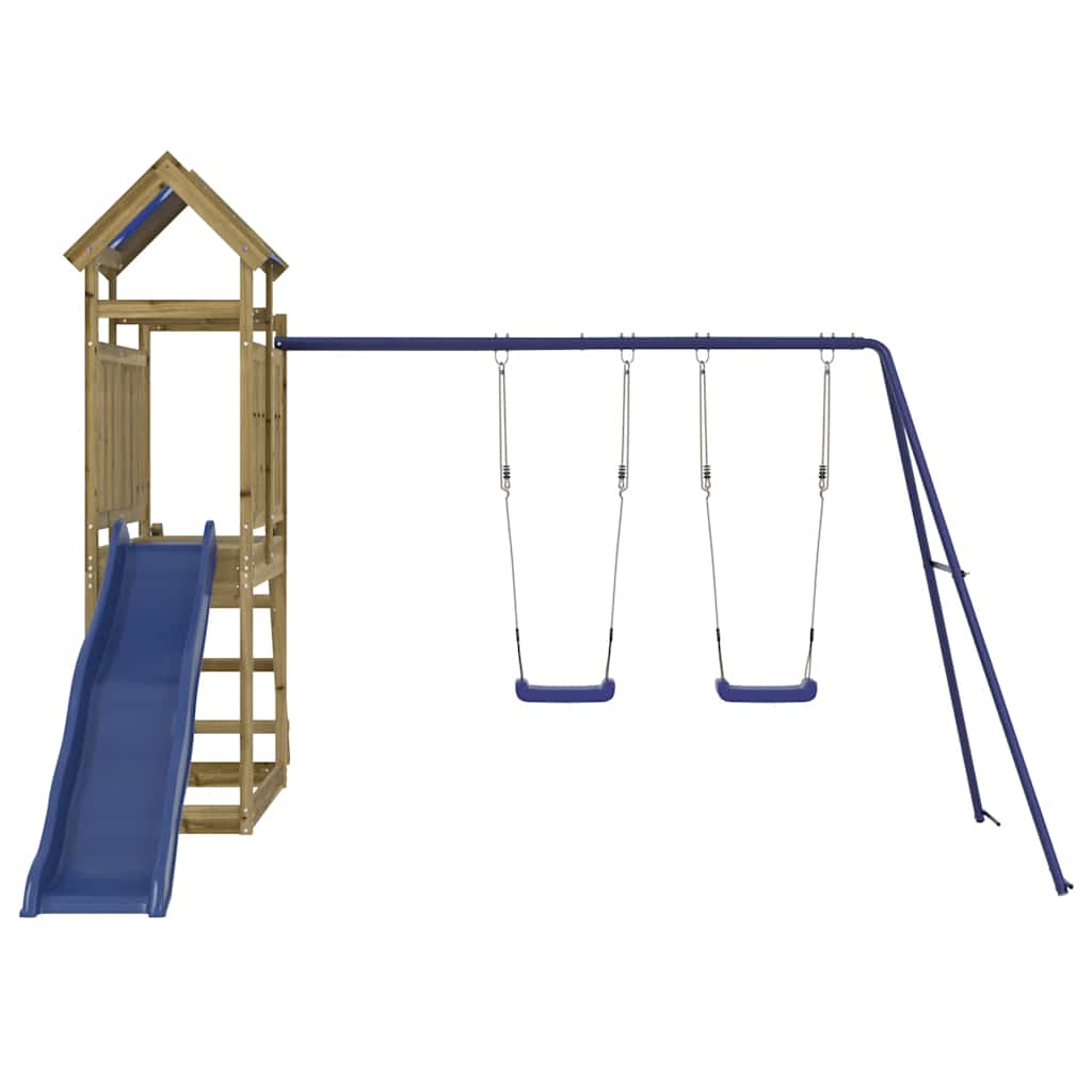 Outdoor playground set, impregnated pine wood