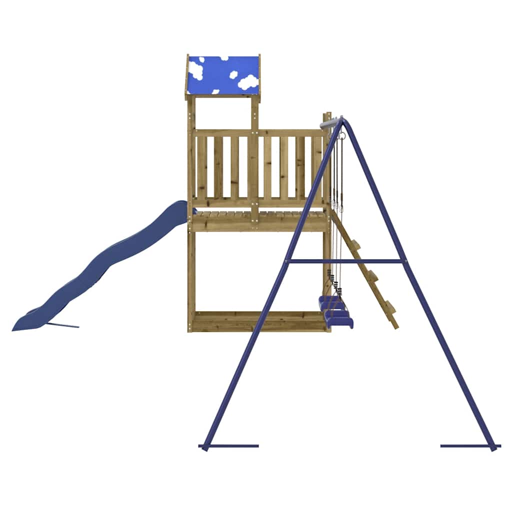 Outdoor playground set, impregnated pine wood
