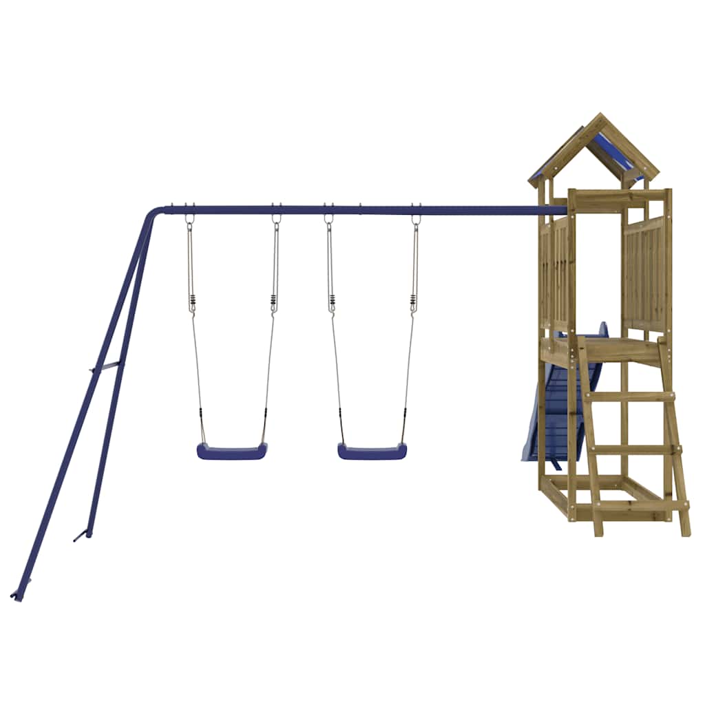 Outdoor playground set, impregnated pine wood