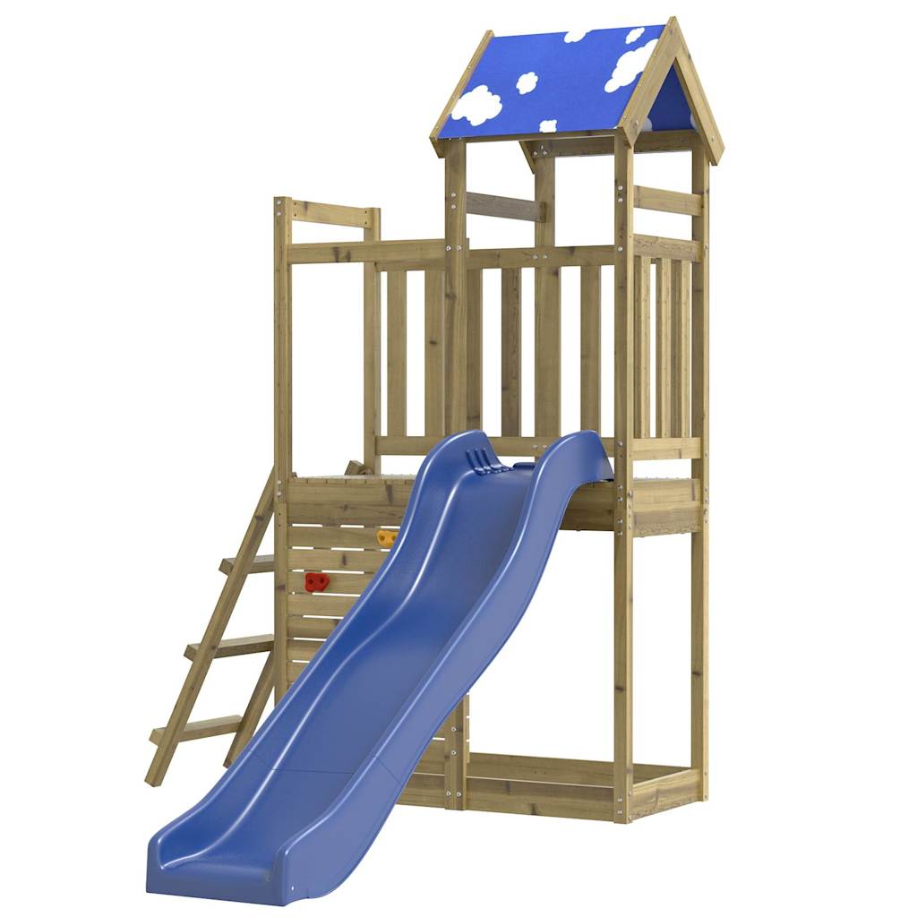 Outdoor playground set, impregnated pine wood