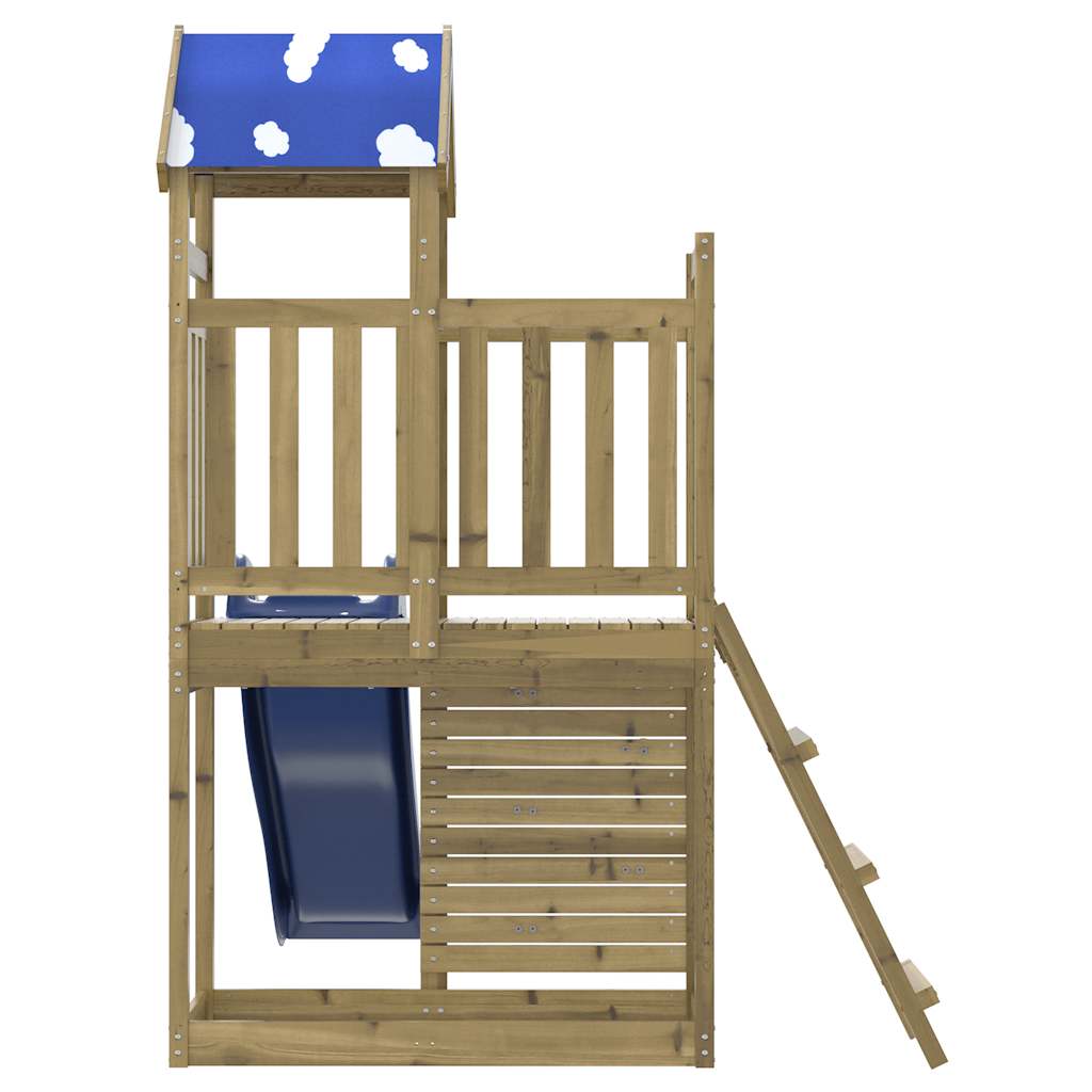 Outdoor playground set, impregnated pine wood