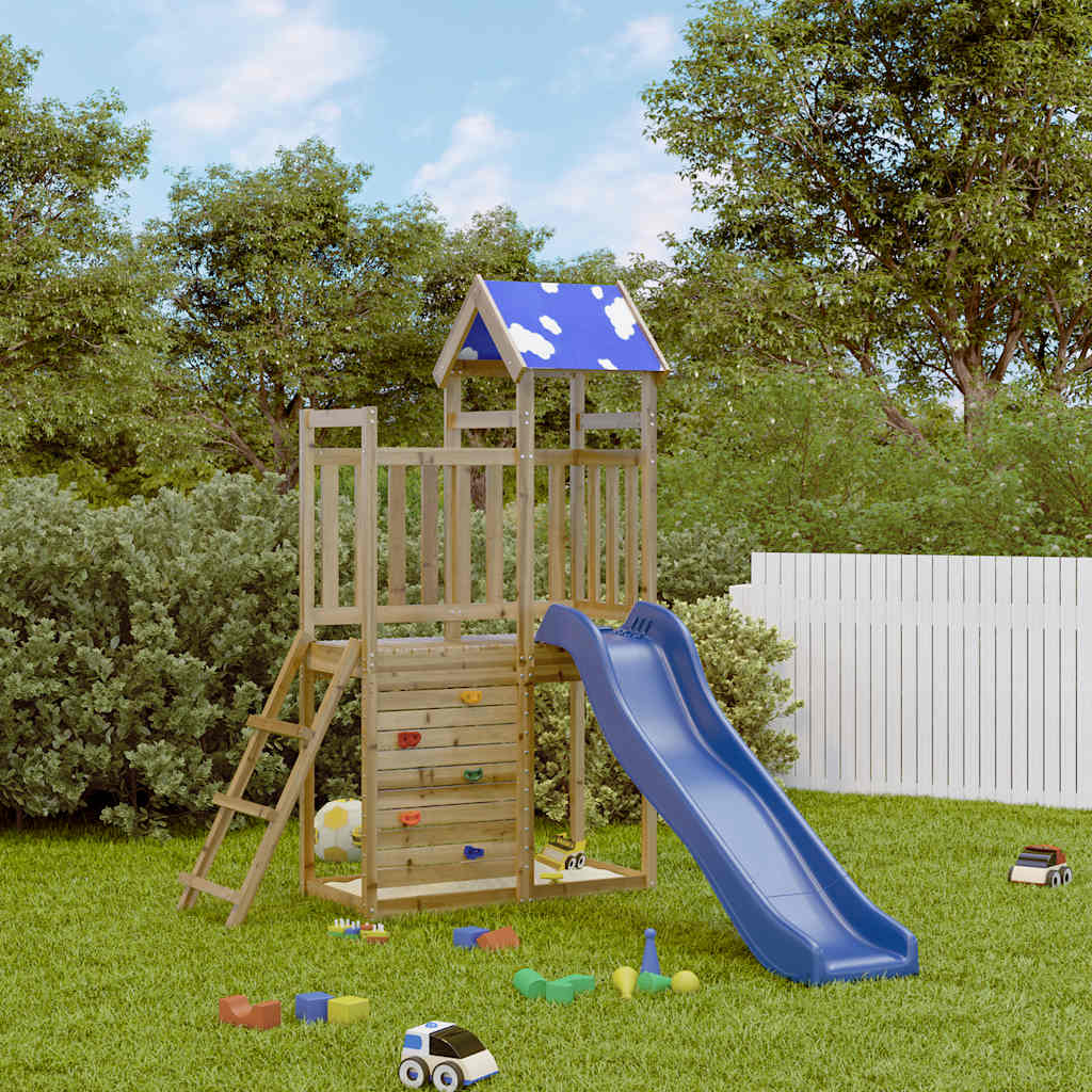 Outdoor playground set, impregnated pine wood