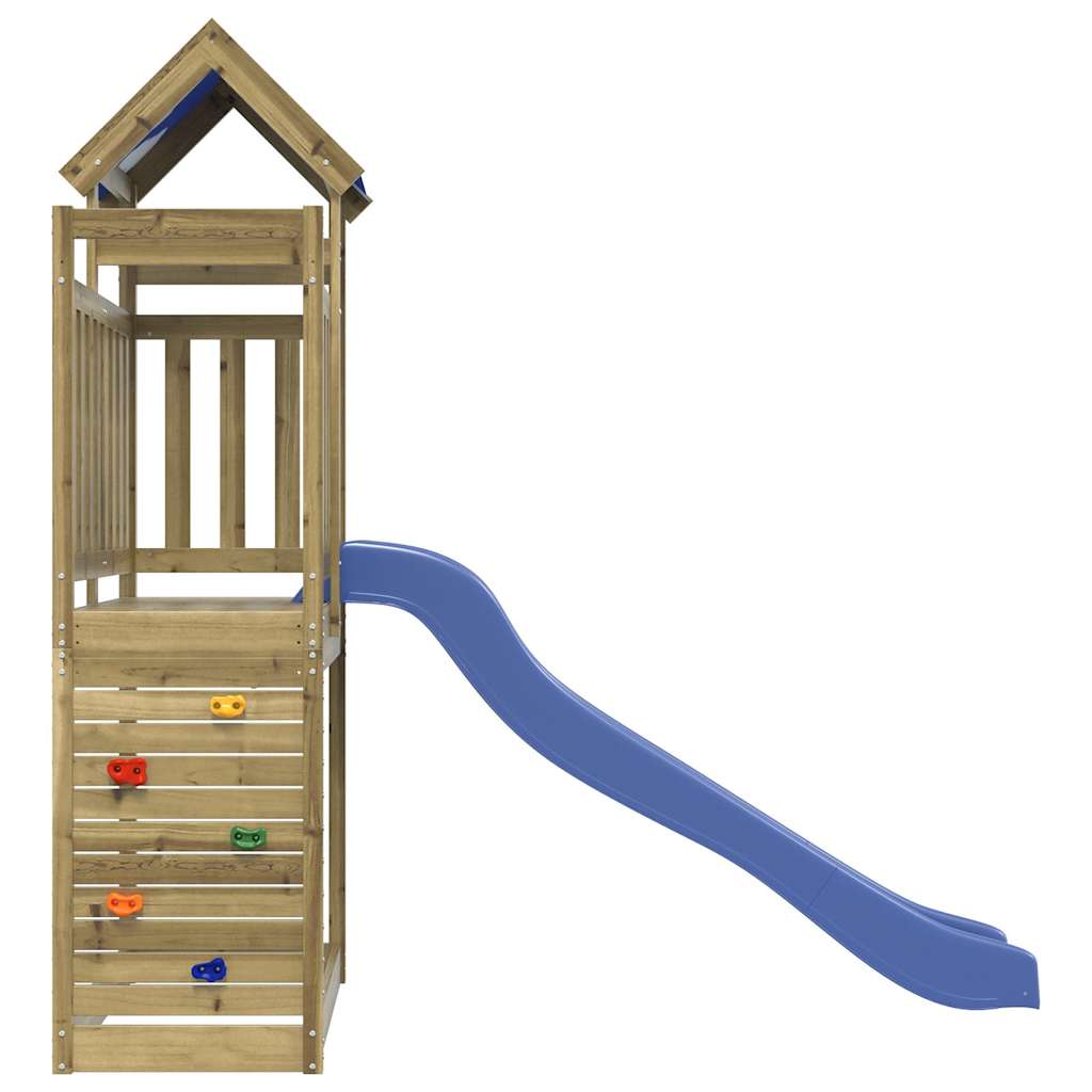 Outdoor playground set, impregnated pine wood