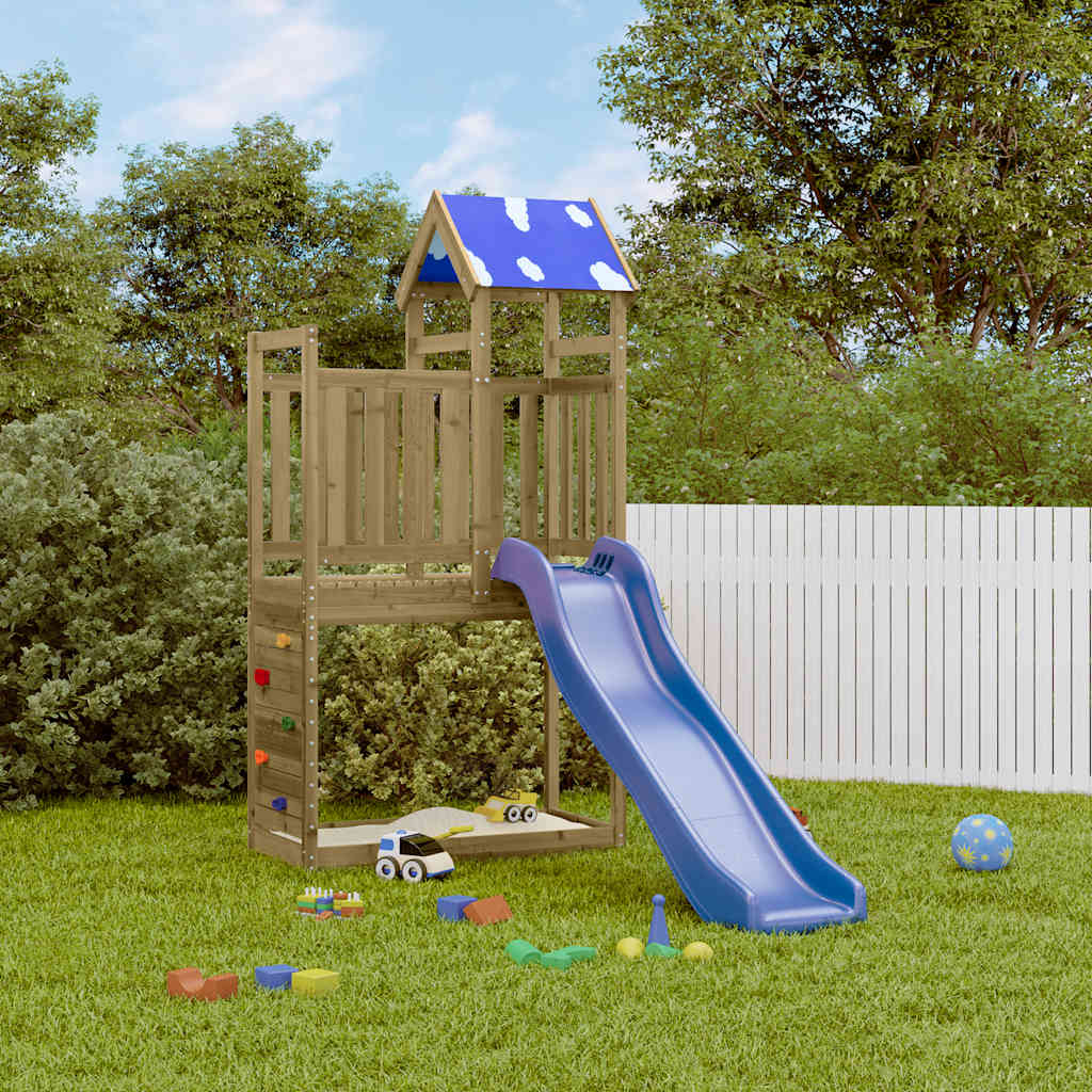 Outdoor playground set, impregnated pine wood