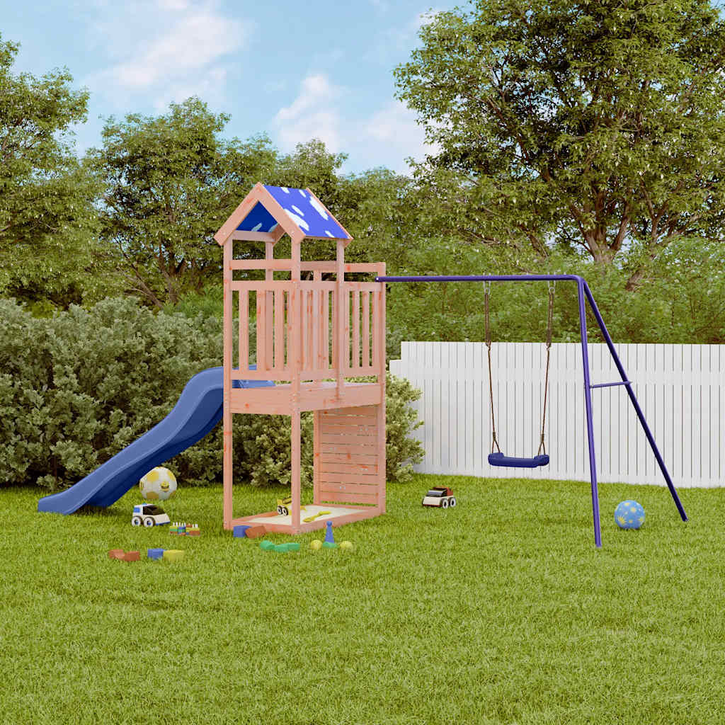 Outdoor play area set, solid Douglas fir