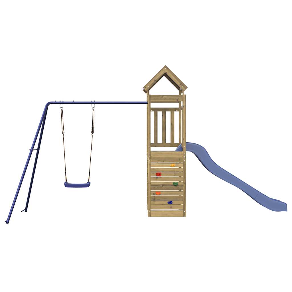 Outdoor playground set, impregnated pine wood