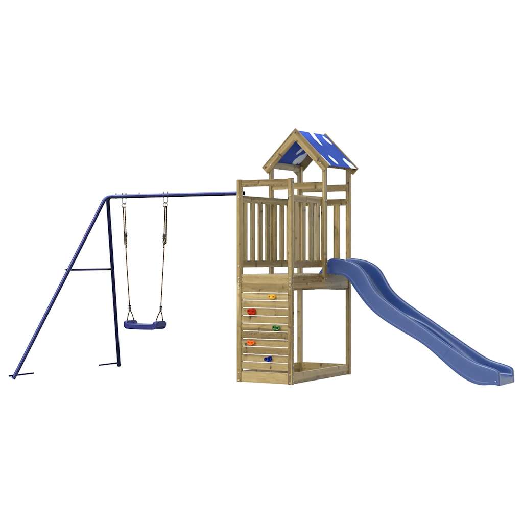 Outdoor playground set, impregnated pine wood