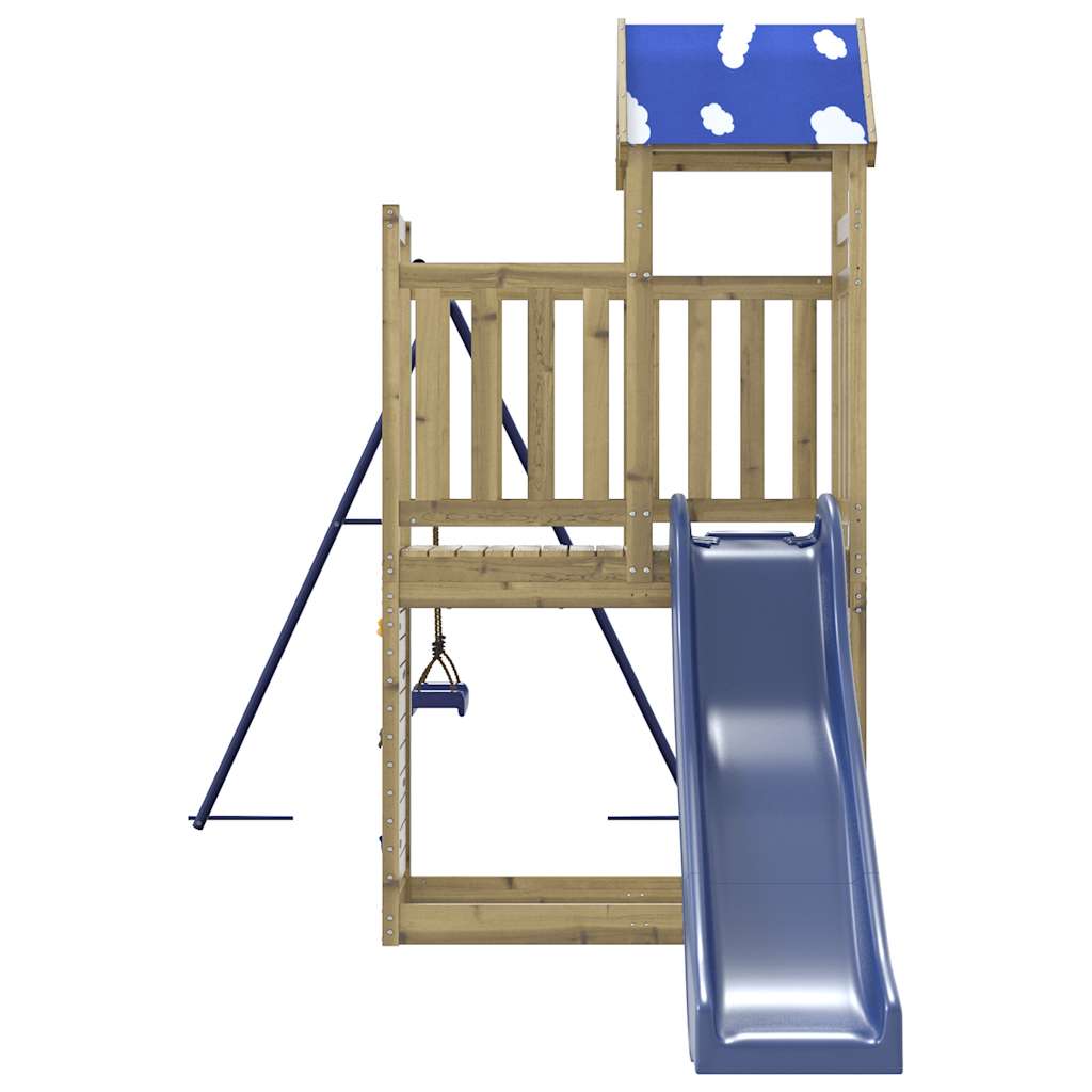 Outdoor playground set, impregnated pine wood