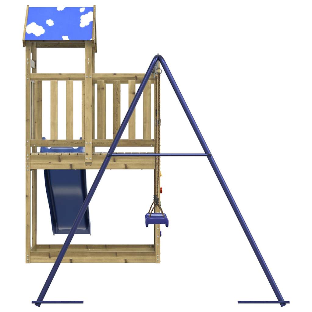 Outdoor playground set, impregnated pine wood