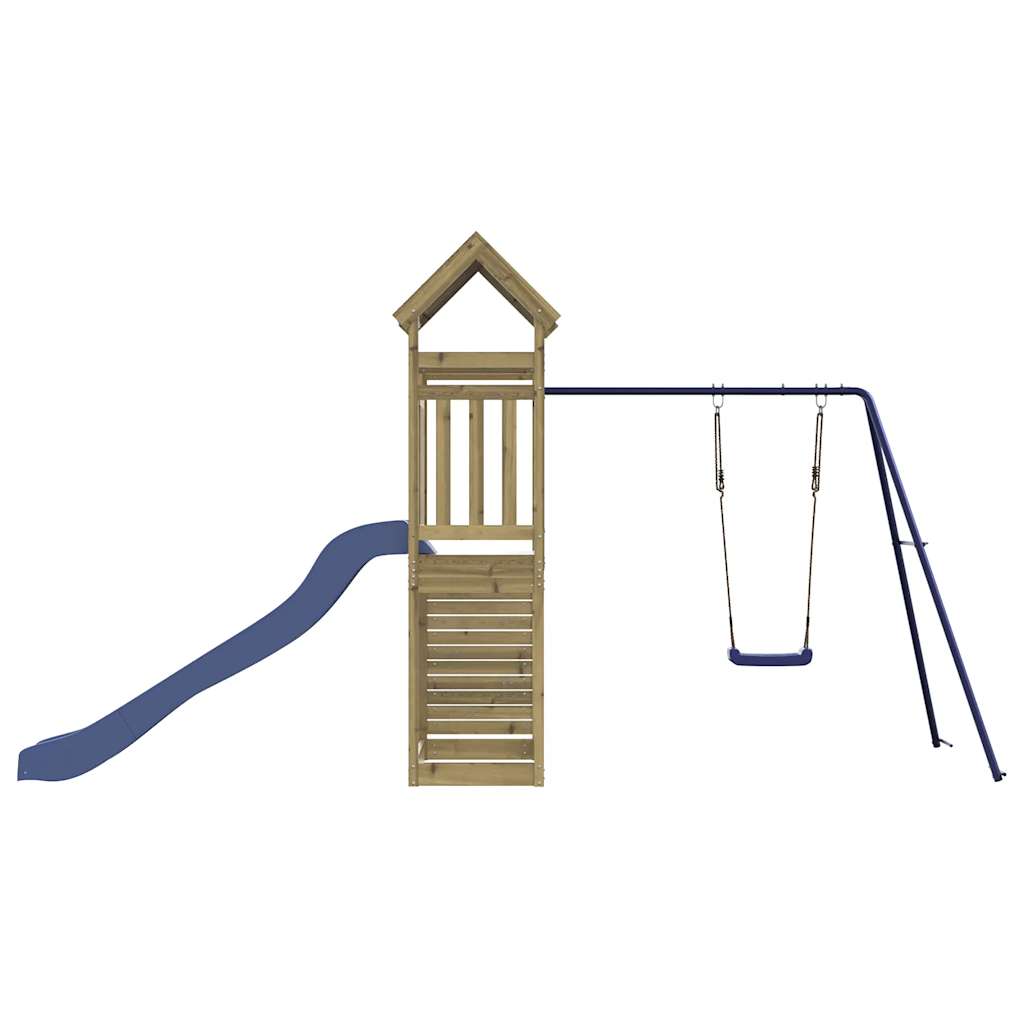 Outdoor playground set, impregnated pine wood