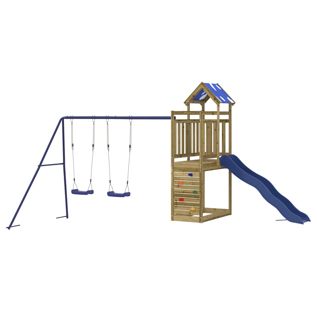 Outdoor playground set, impregnated pine wood