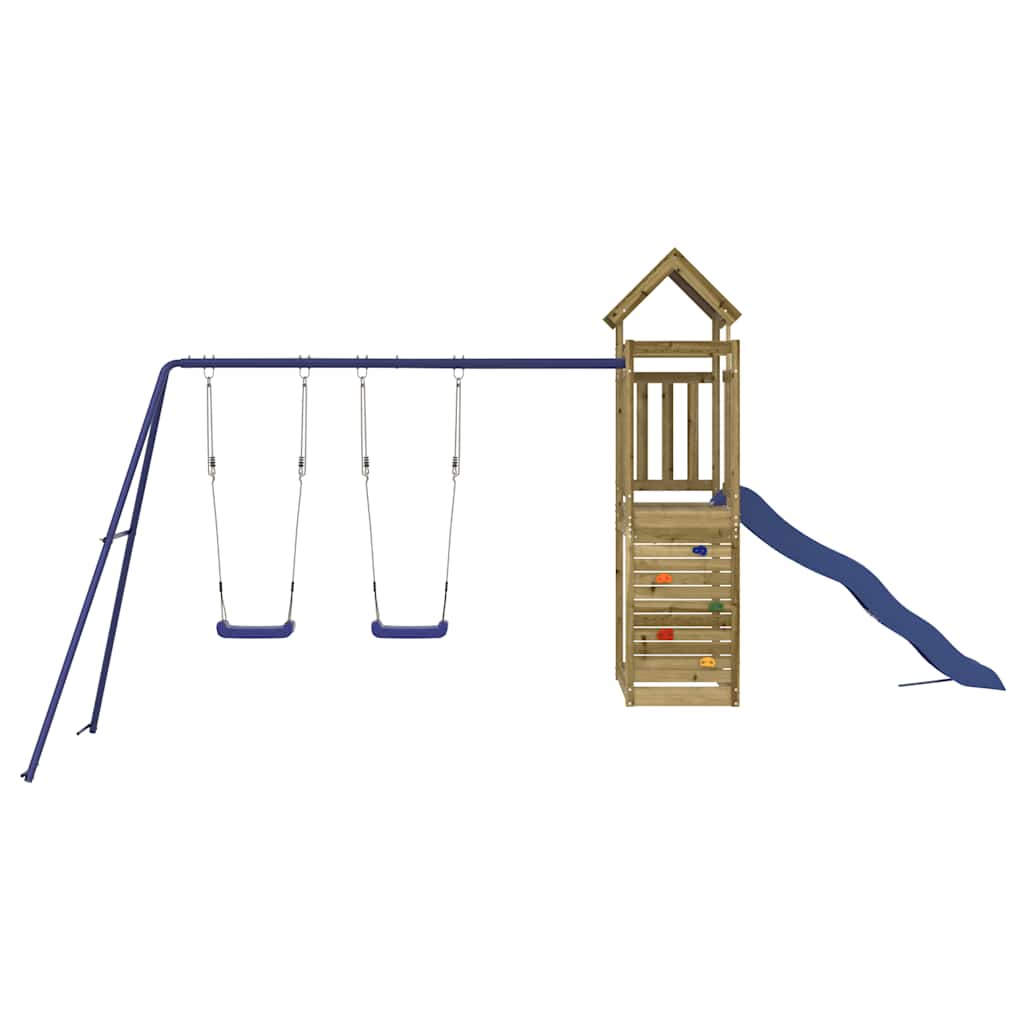 Outdoor playground set, impregnated pine wood