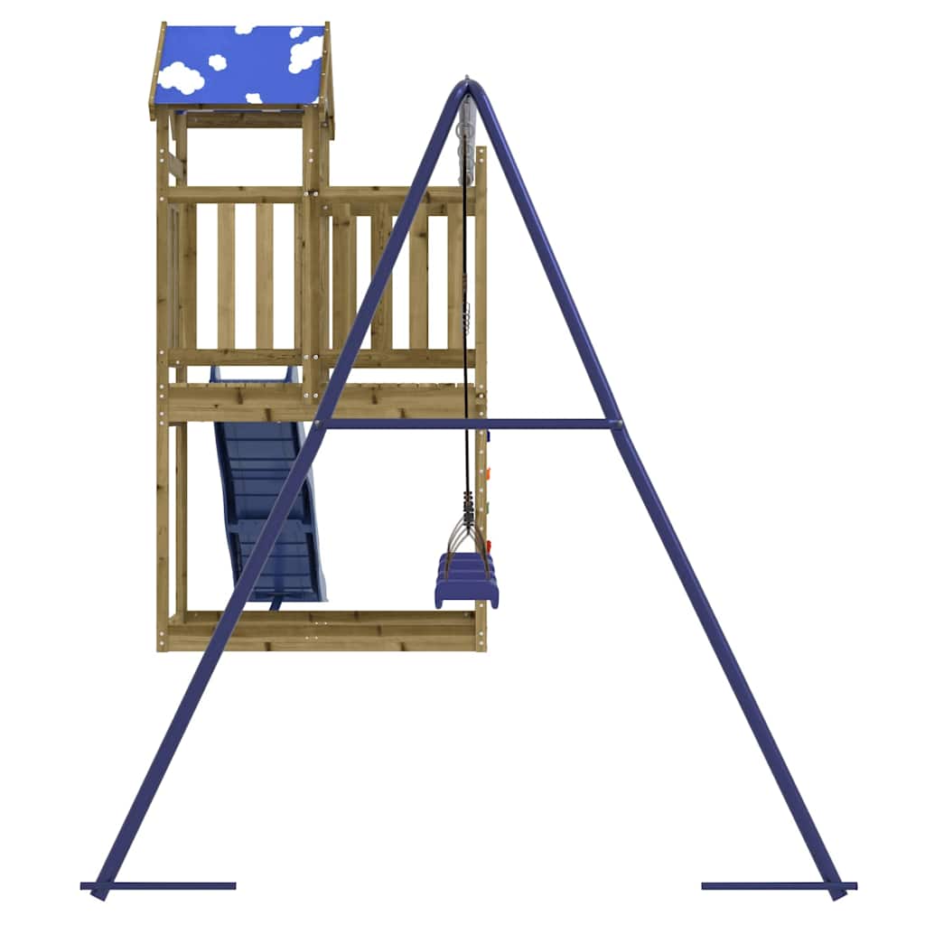 Outdoor playground set, impregnated pine wood