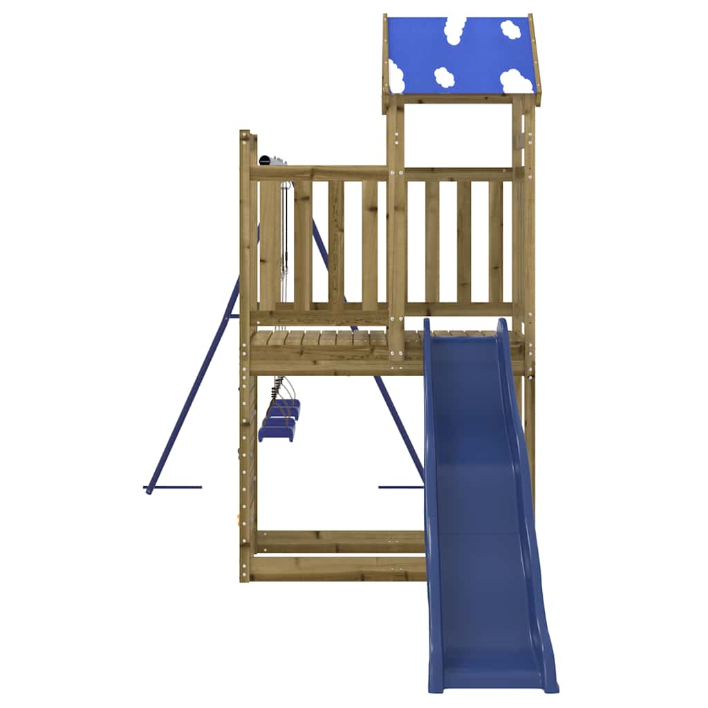 Outdoor playground set, impregnated pine wood