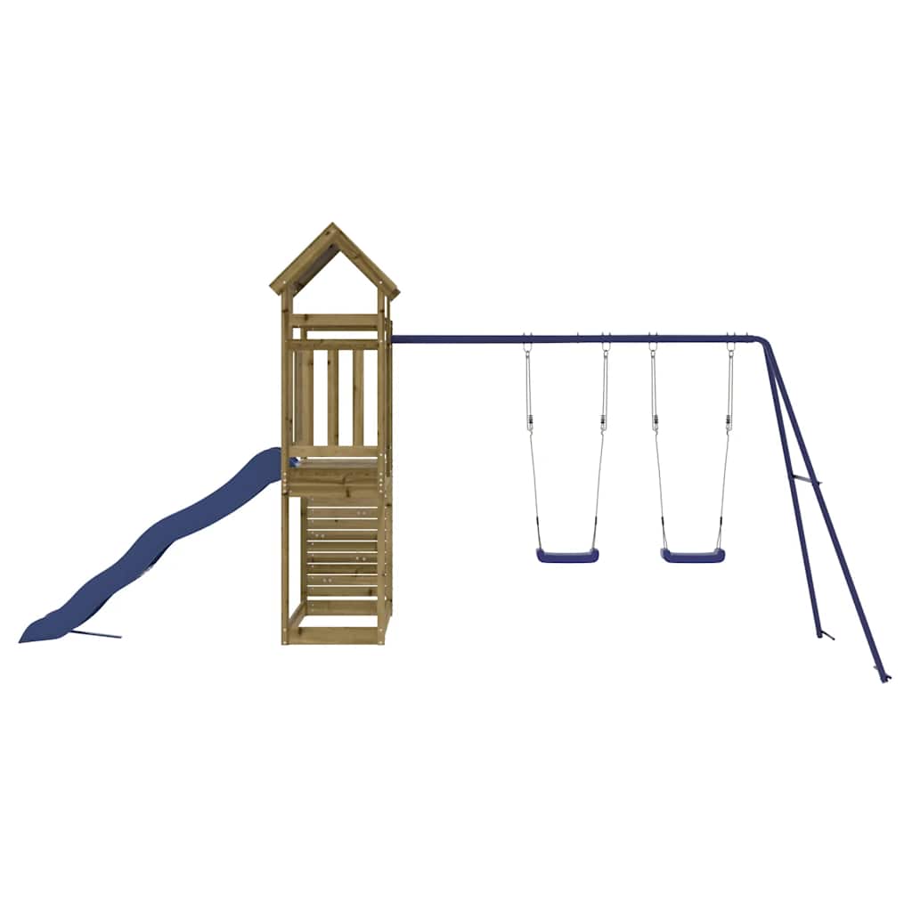 Outdoor playground set, impregnated pine wood