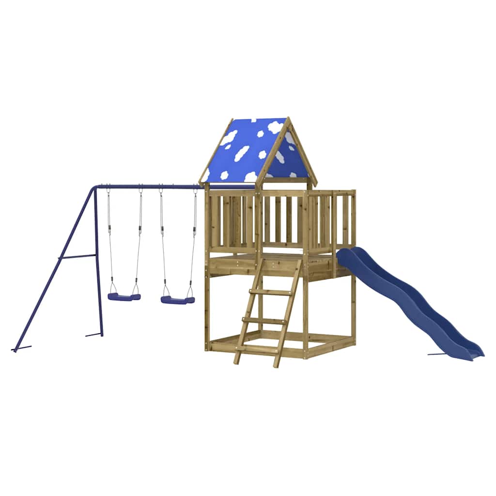 Outdoor playground set, impregnated pine wood