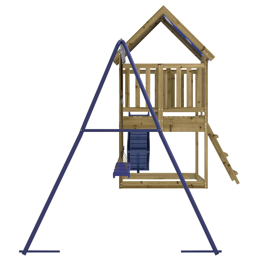 Outdoor playground set, impregnated pine wood
