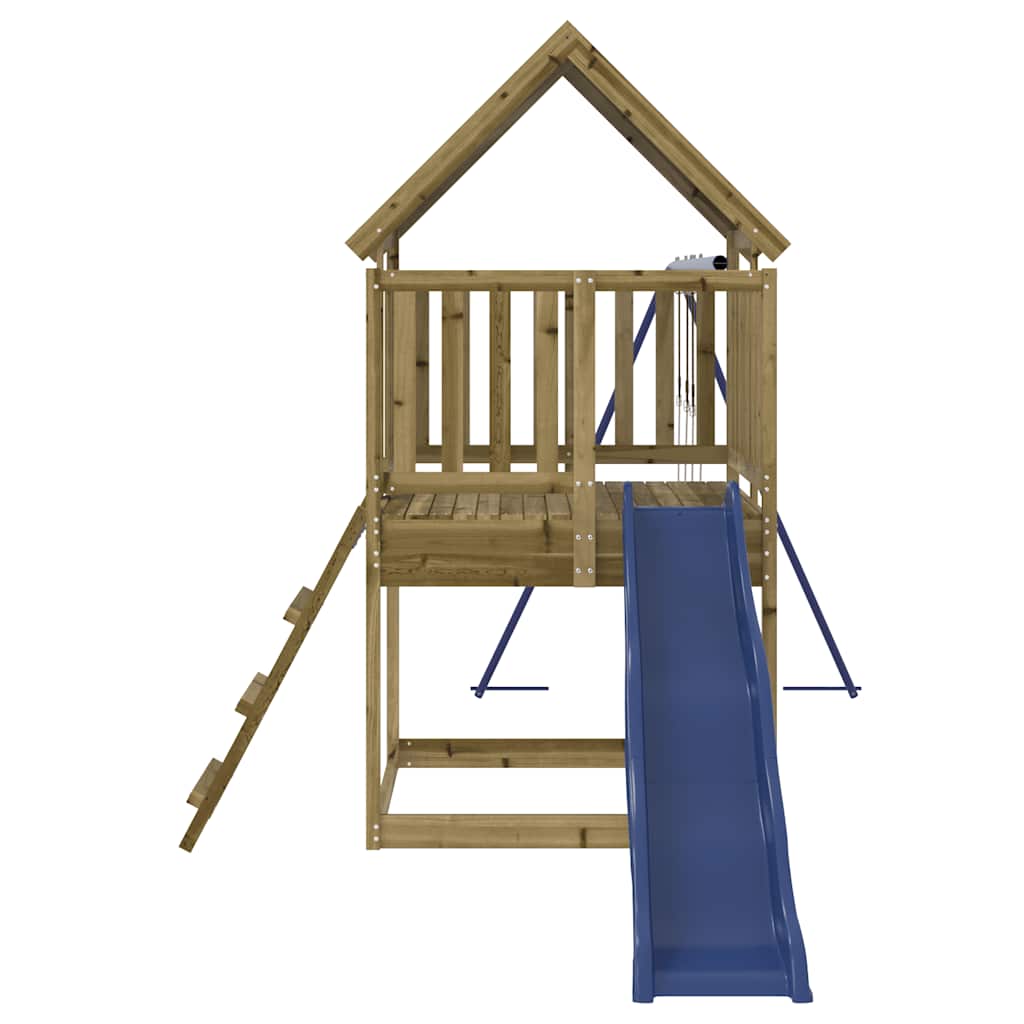 Outdoor playground set, impregnated pine wood