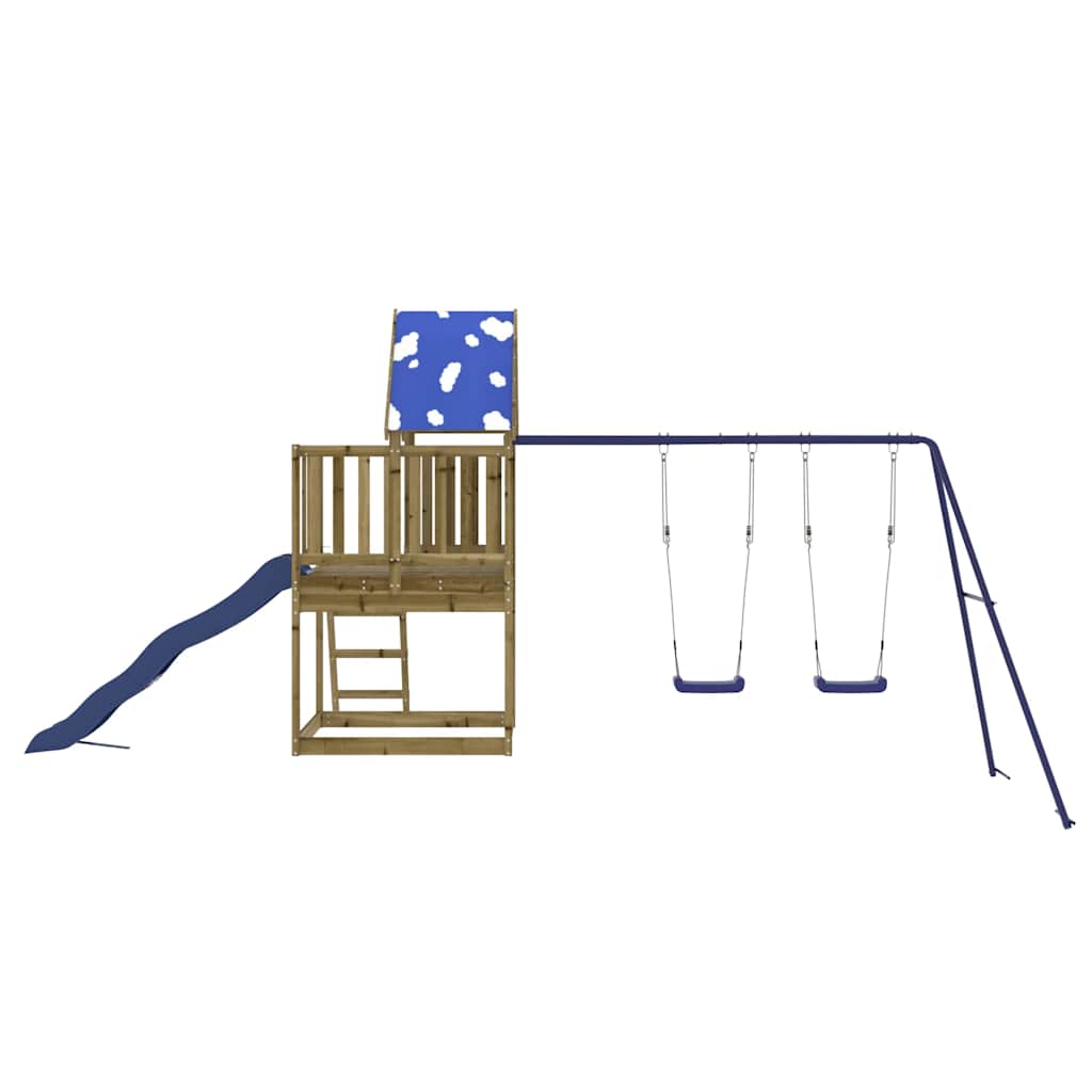 Outdoor playground set, impregnated pine wood