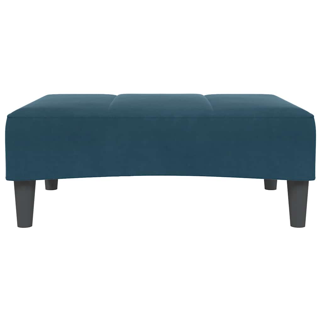 Ottoman, blue, 77x55x31cm, velvet