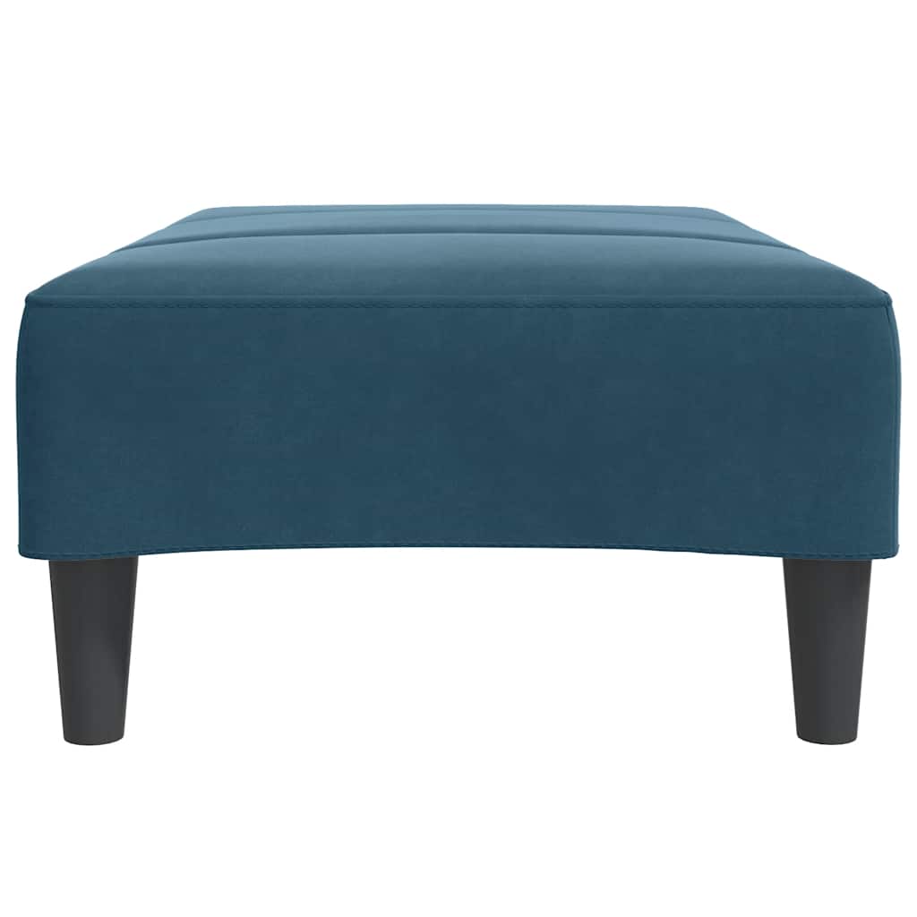 Ottoman, blue, 77x55x31cm, velvet
