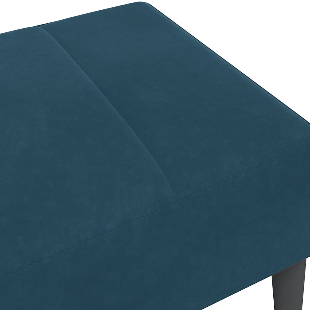 Ottoman, blue, 77x55x31cm, velvet