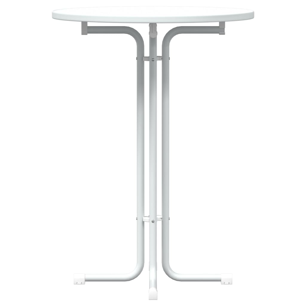 Dining table, white, 80x110cm, treated wood and steel