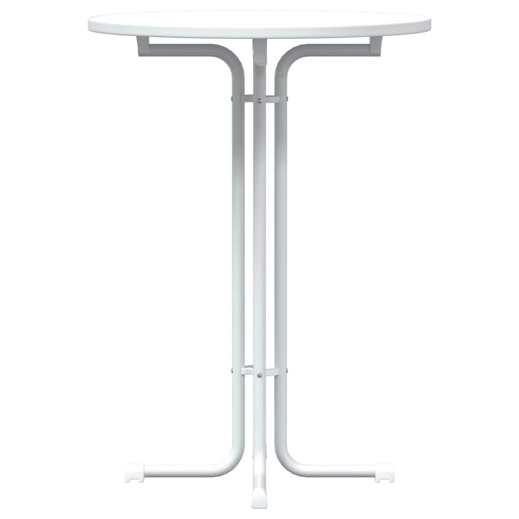 Dining table, white, 80x110cm, treated wood and steel