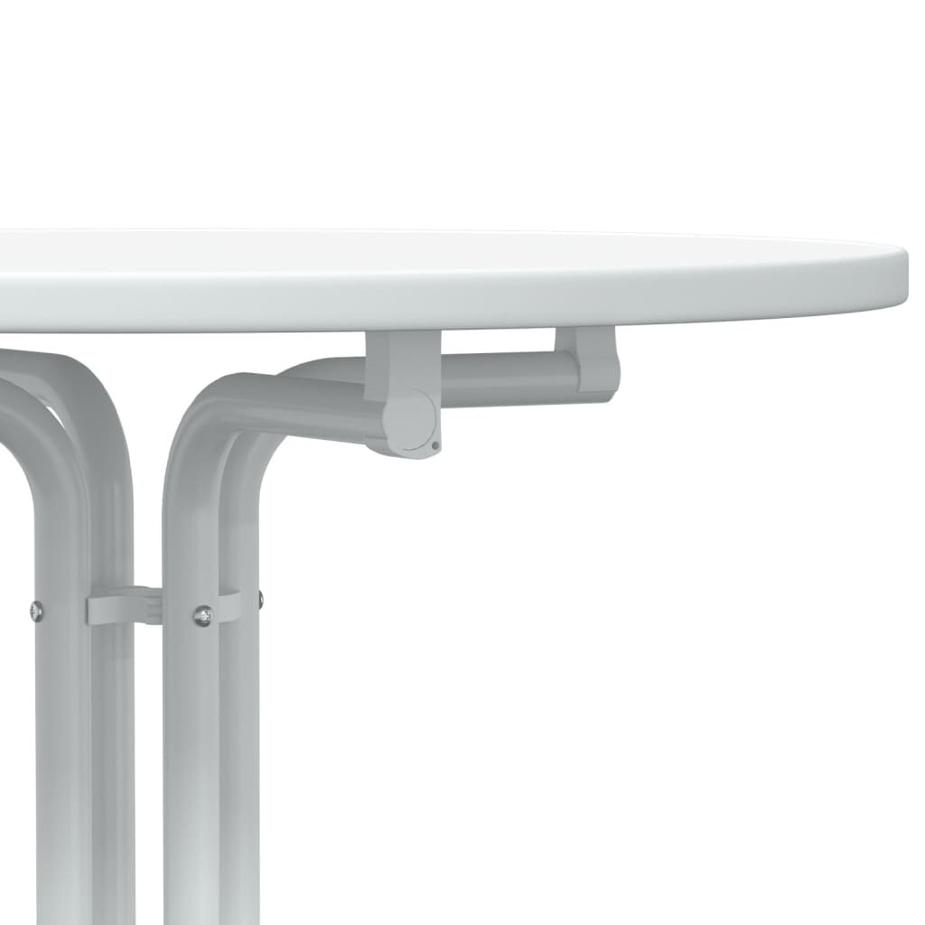 Dining table, white, 80x110cm, treated wood and steel