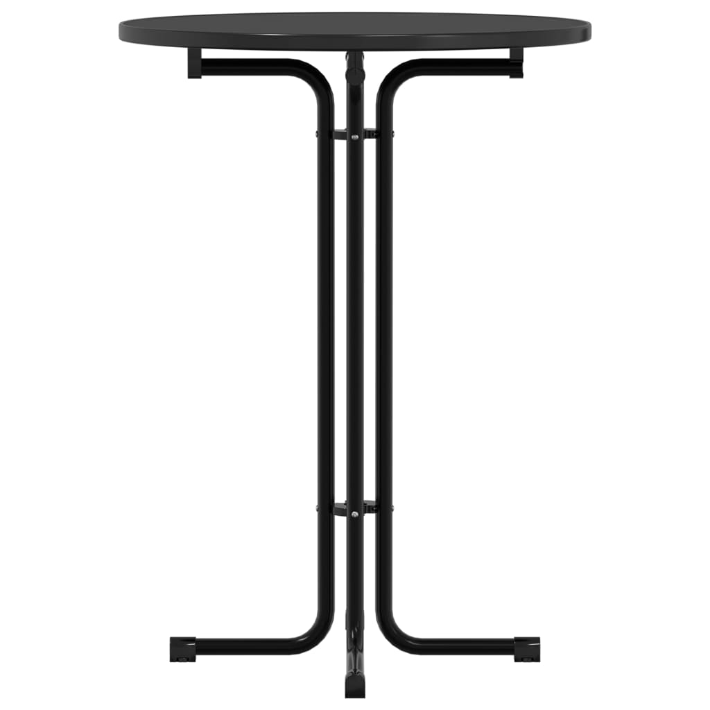 Dining table, black, 80x110cm, engineered wood and steel