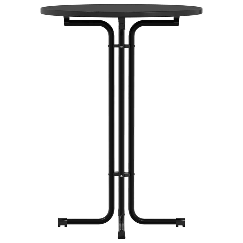 Dining table, black, 80x110cm, engineered wood and steel