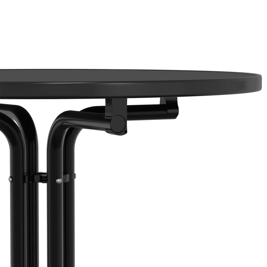 Dining table, black, 80x110cm, engineered wood and steel