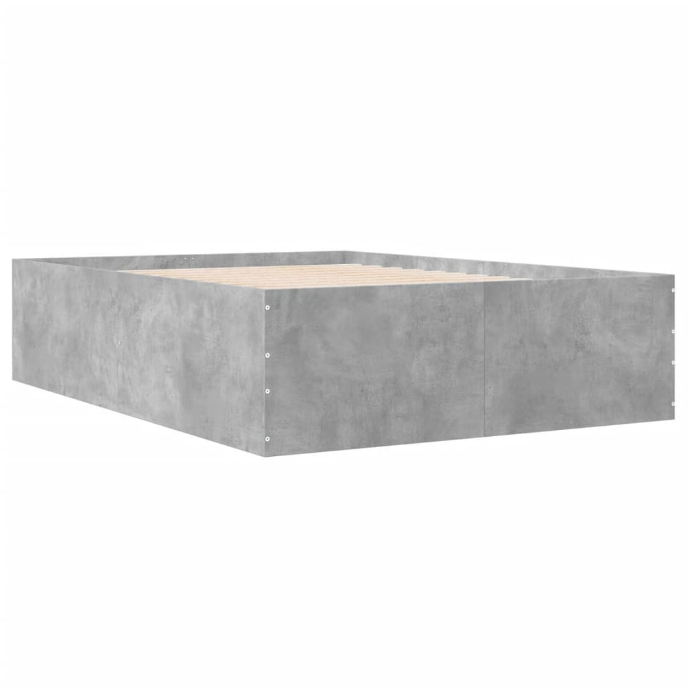 Lovos rėmas, betono pilkos spalvos, 140x190cm, apdirbta mediena