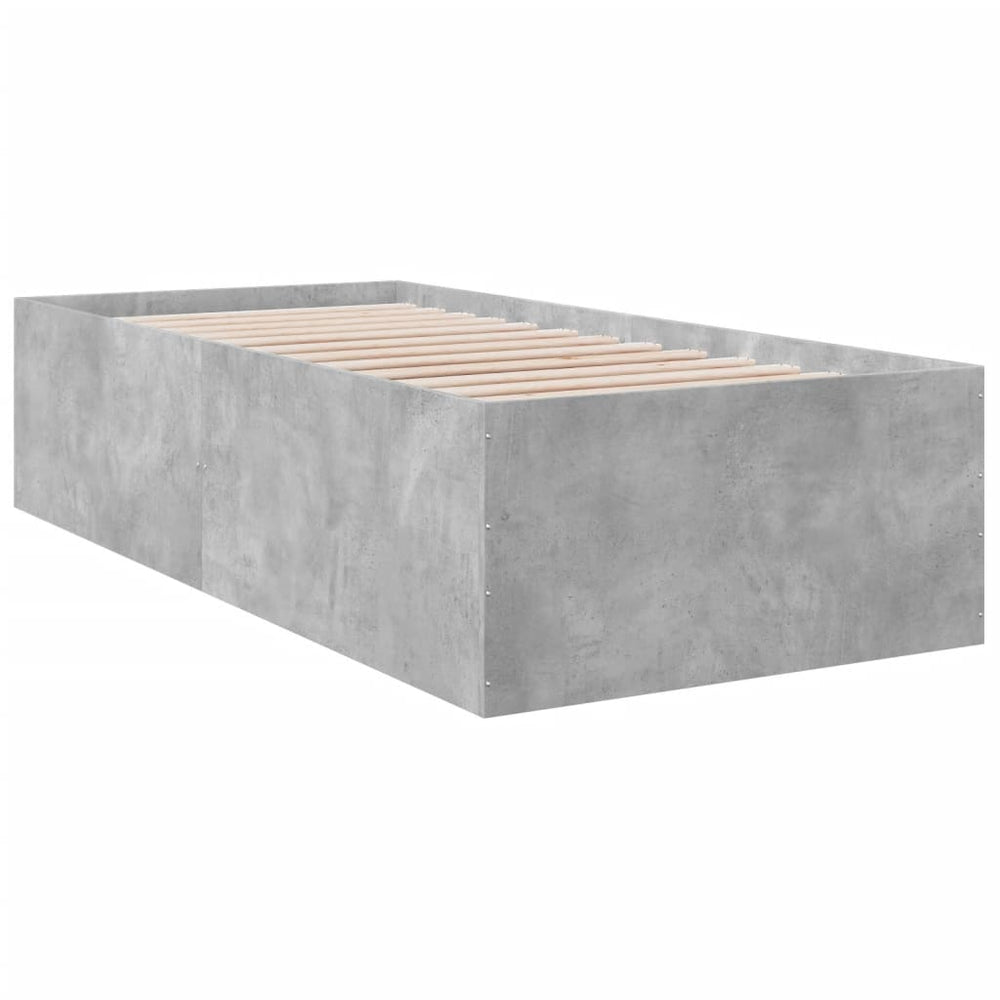Lovos rėmas, betono pilkos spalvos, 90x200cm, apdirbta mediena