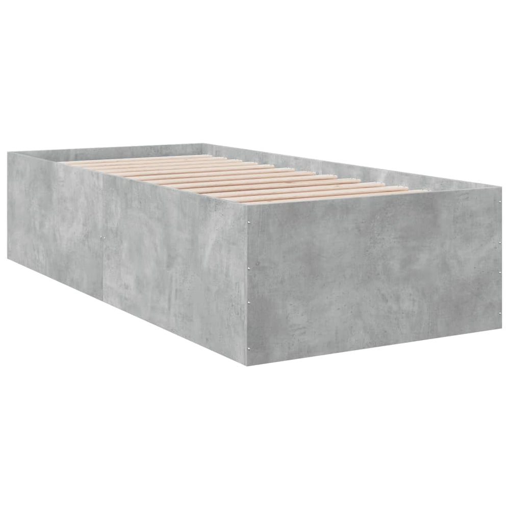 Lovos rėmas, betono pilkos spalvos, 90x190cm, apdirbta mediena