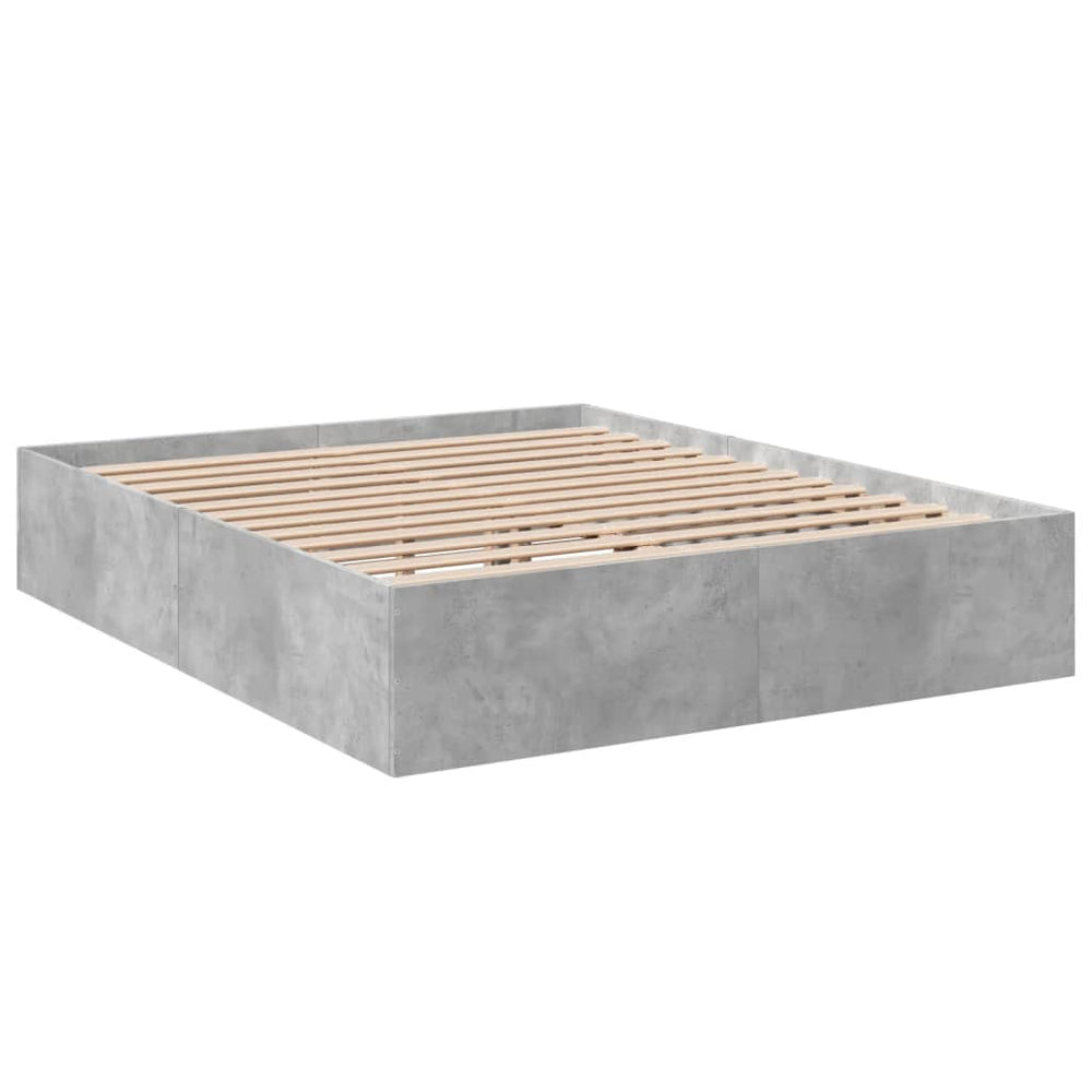 Lovos rėmas, betono pilkos spalvos, 160x200cm, apdirbta mediena