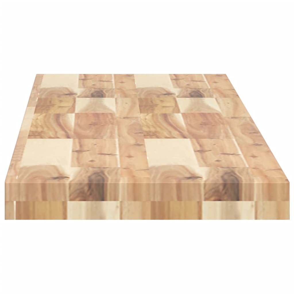 Wall shelves, 2 pcs., 120x30x4cm, untreated acacia