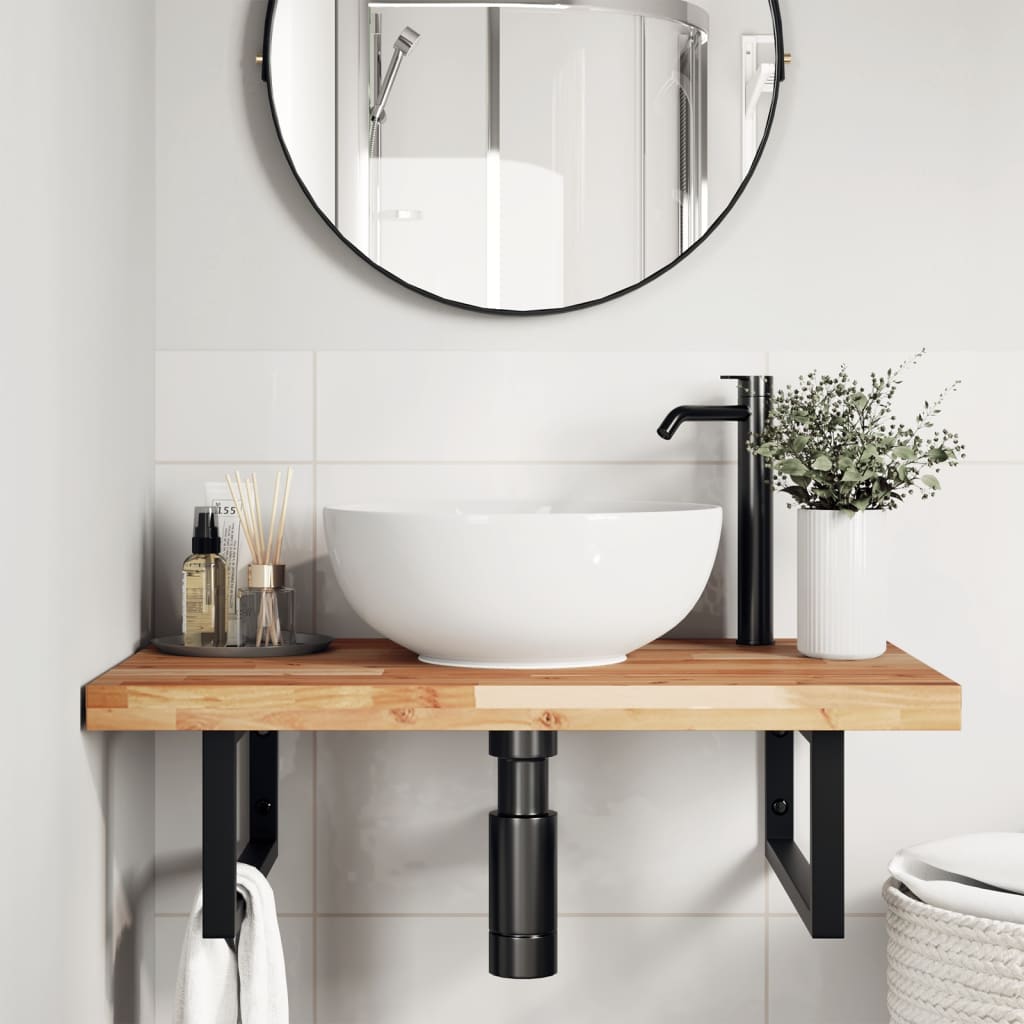 Bathroom cabinet top, 60x50x4cm, acacia solid wood