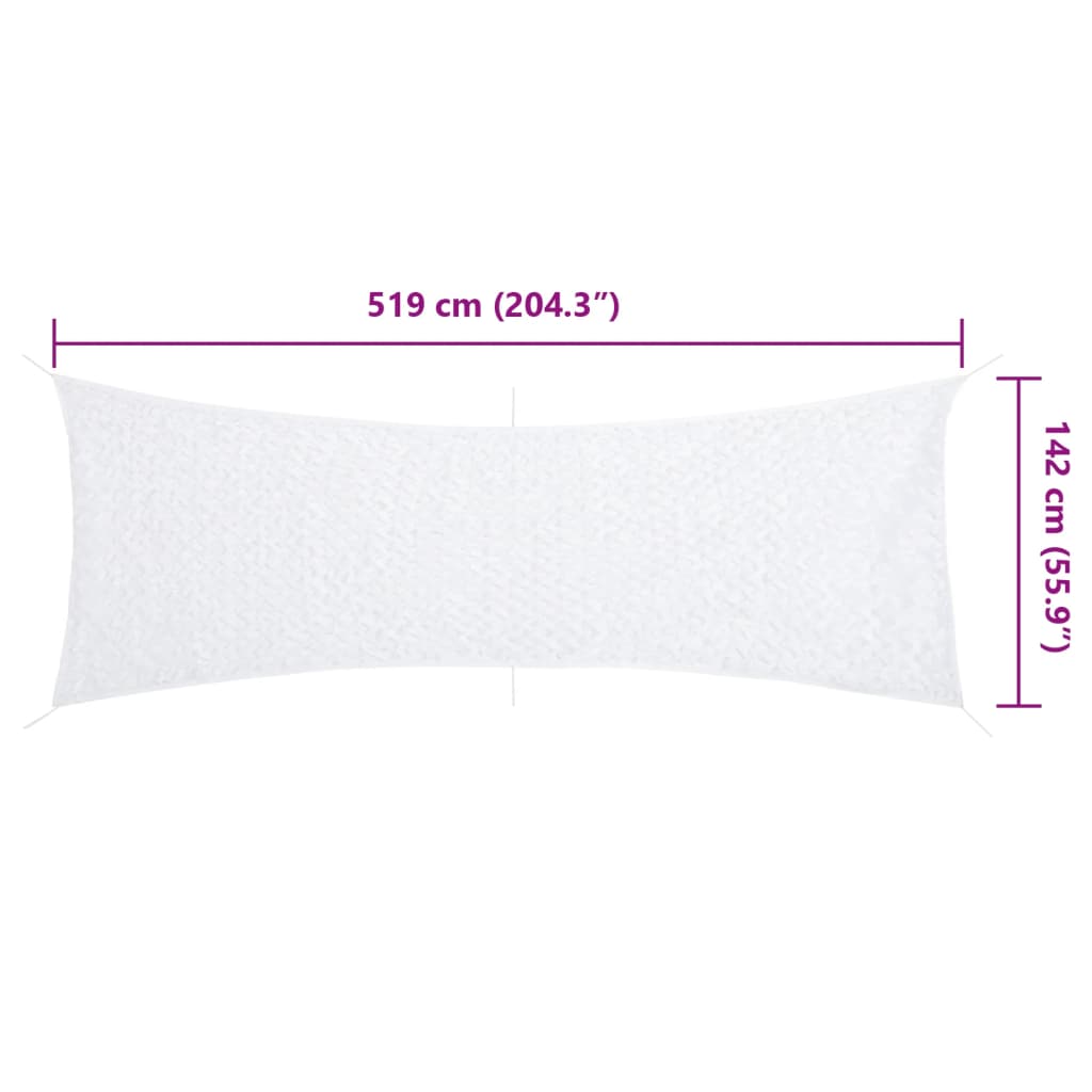 Camouflage net with bag, white, 519x142cm