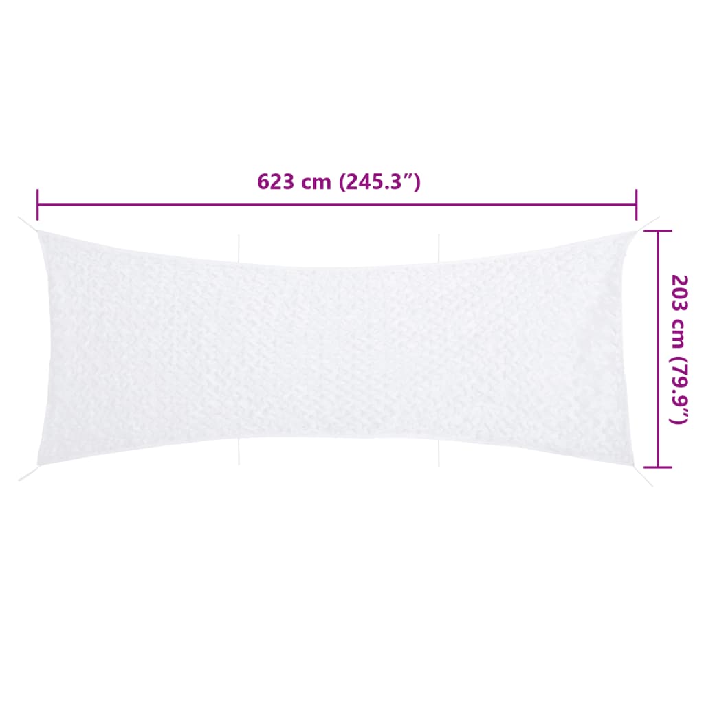 Camouflage net with bag, white, 623x203cm