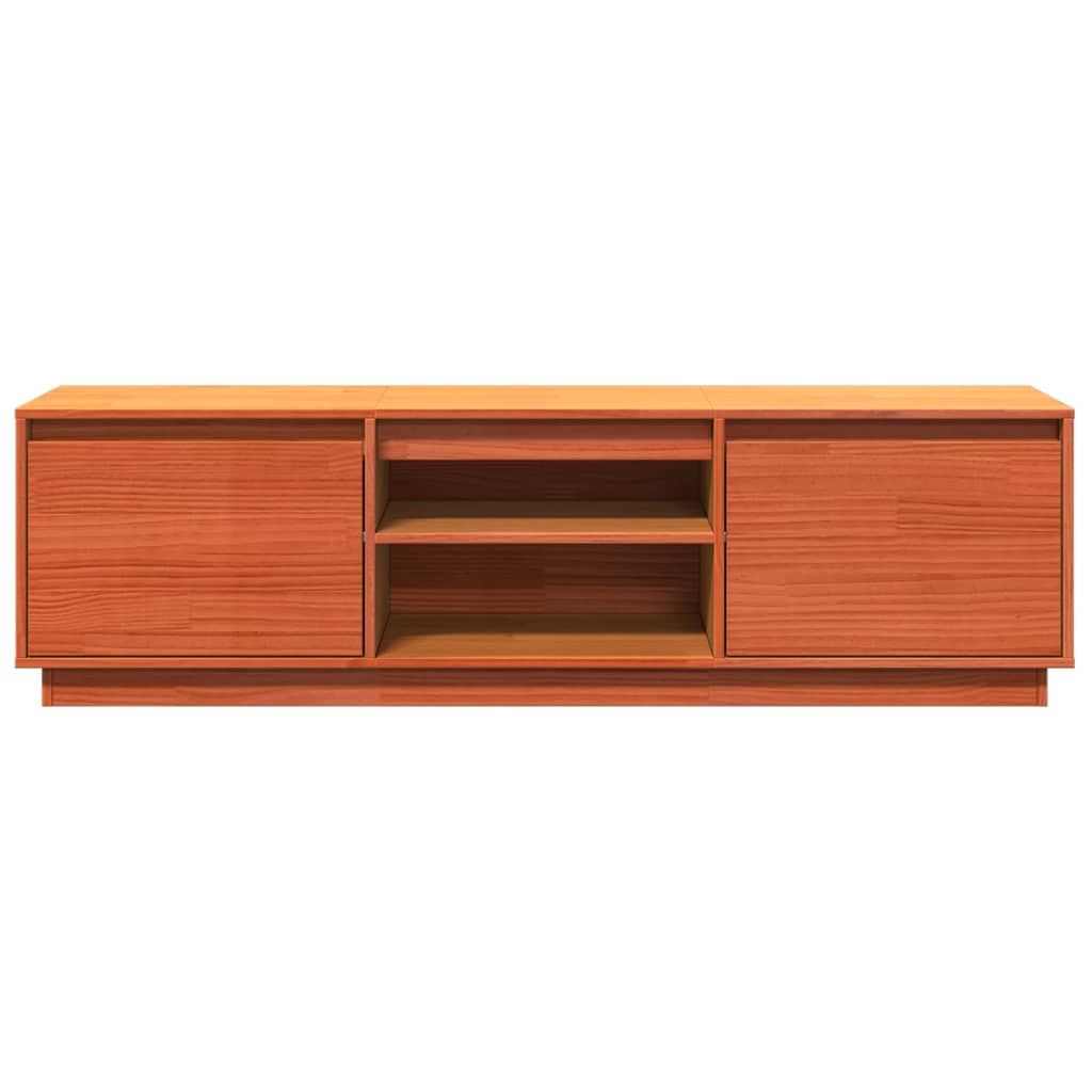 TV cabinet, wax brown, 140x35x40cm, solid pine