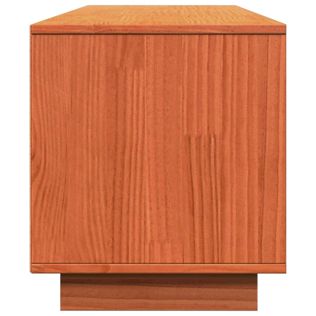 TV cabinet, wax brown, 140x35x40cm, solid pine