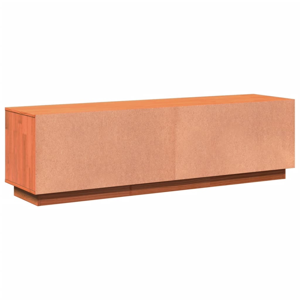 TV cabinet, wax brown, 140x35x40cm, solid pine