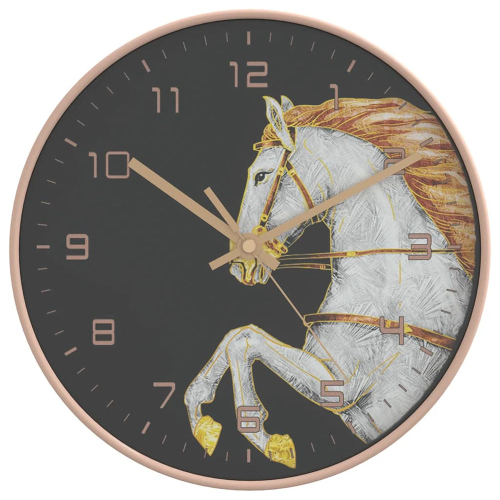 Sieninis laikrodis, auksinis/baltas, 29,5cm, PS/stiklas