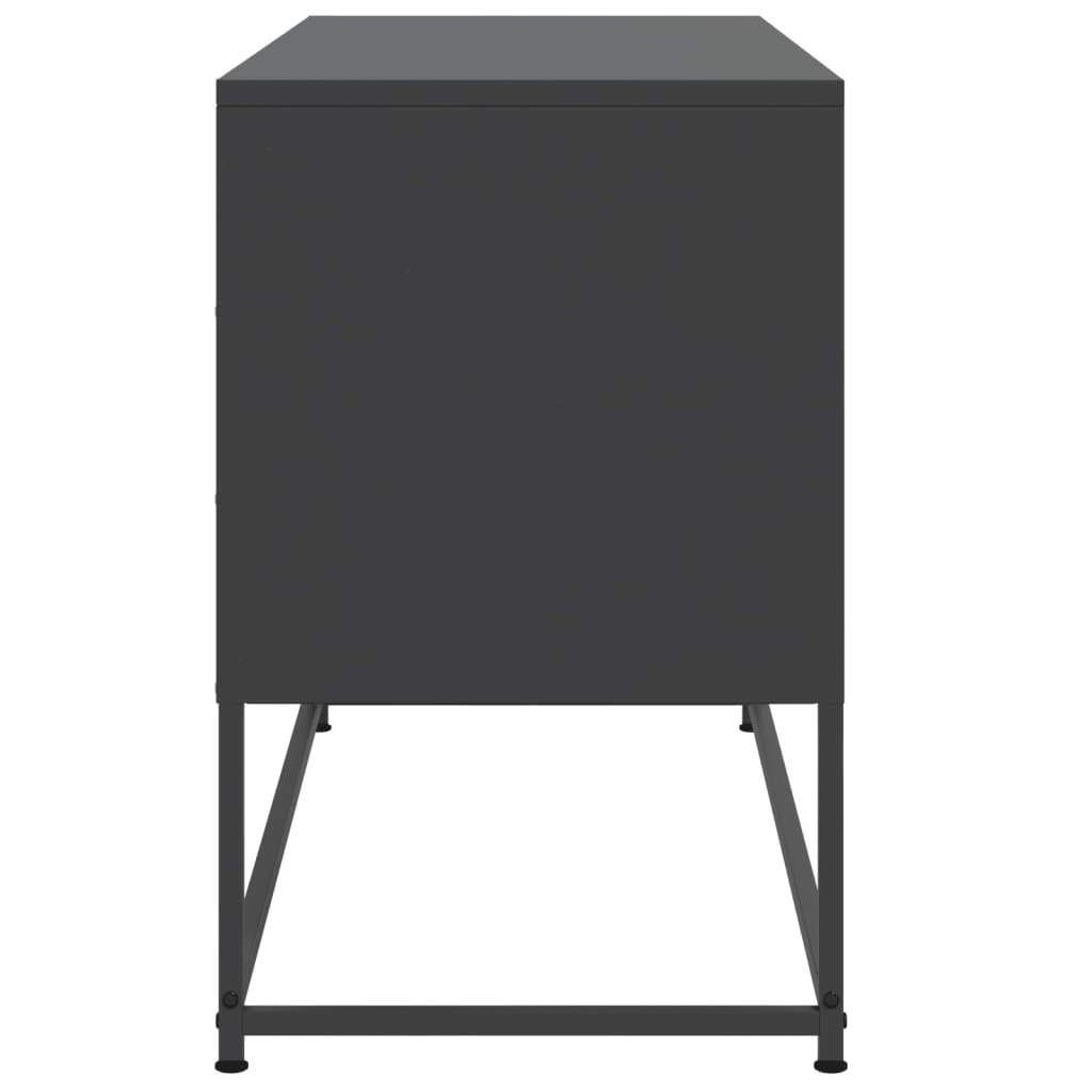 TV cabinet, black, 100.5x39x60.5cm, steel