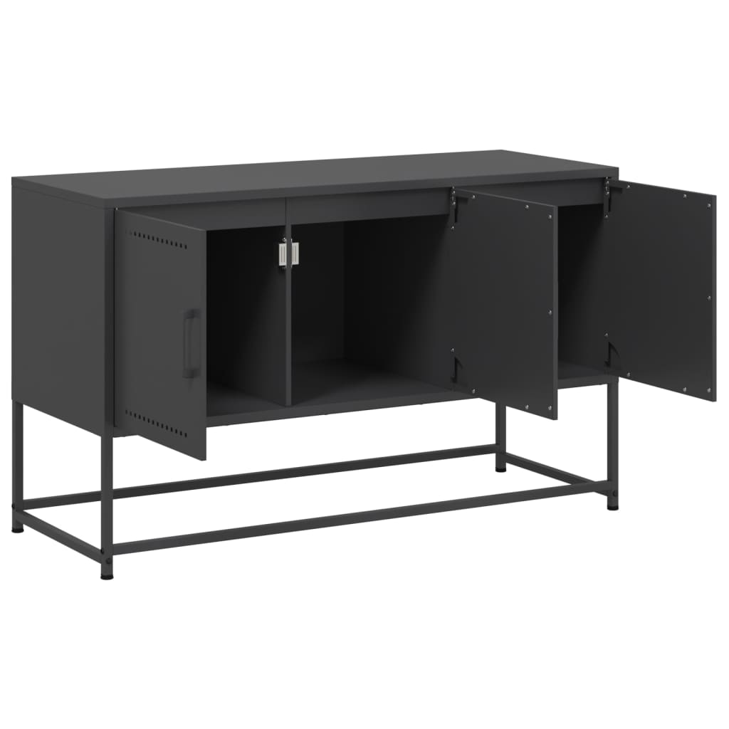 TV cabinet, black, 100.5x39x60.5cm, steel