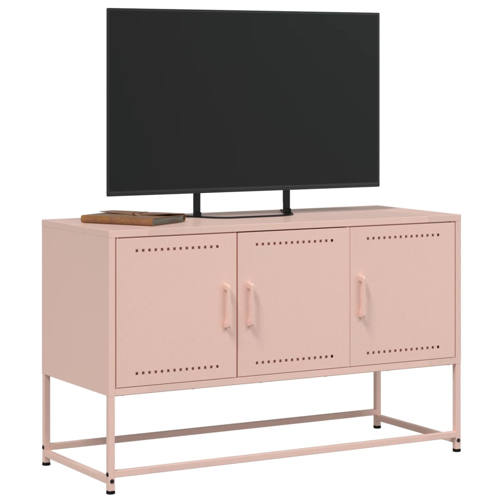 TV cabinet, pink, 100.5x39x60.5cm, steel