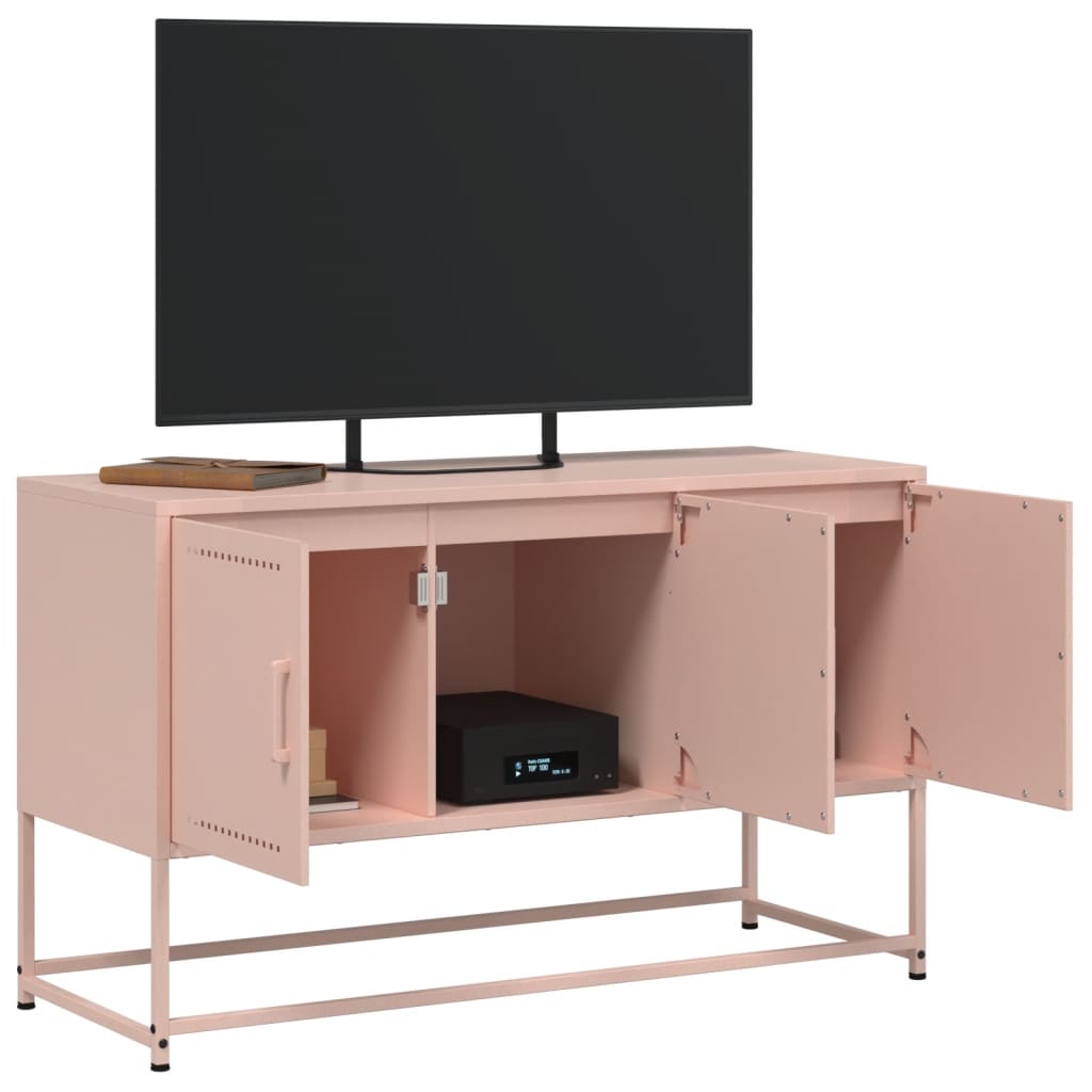 TV cabinet, pink, 100.5x39x60.5cm, steel