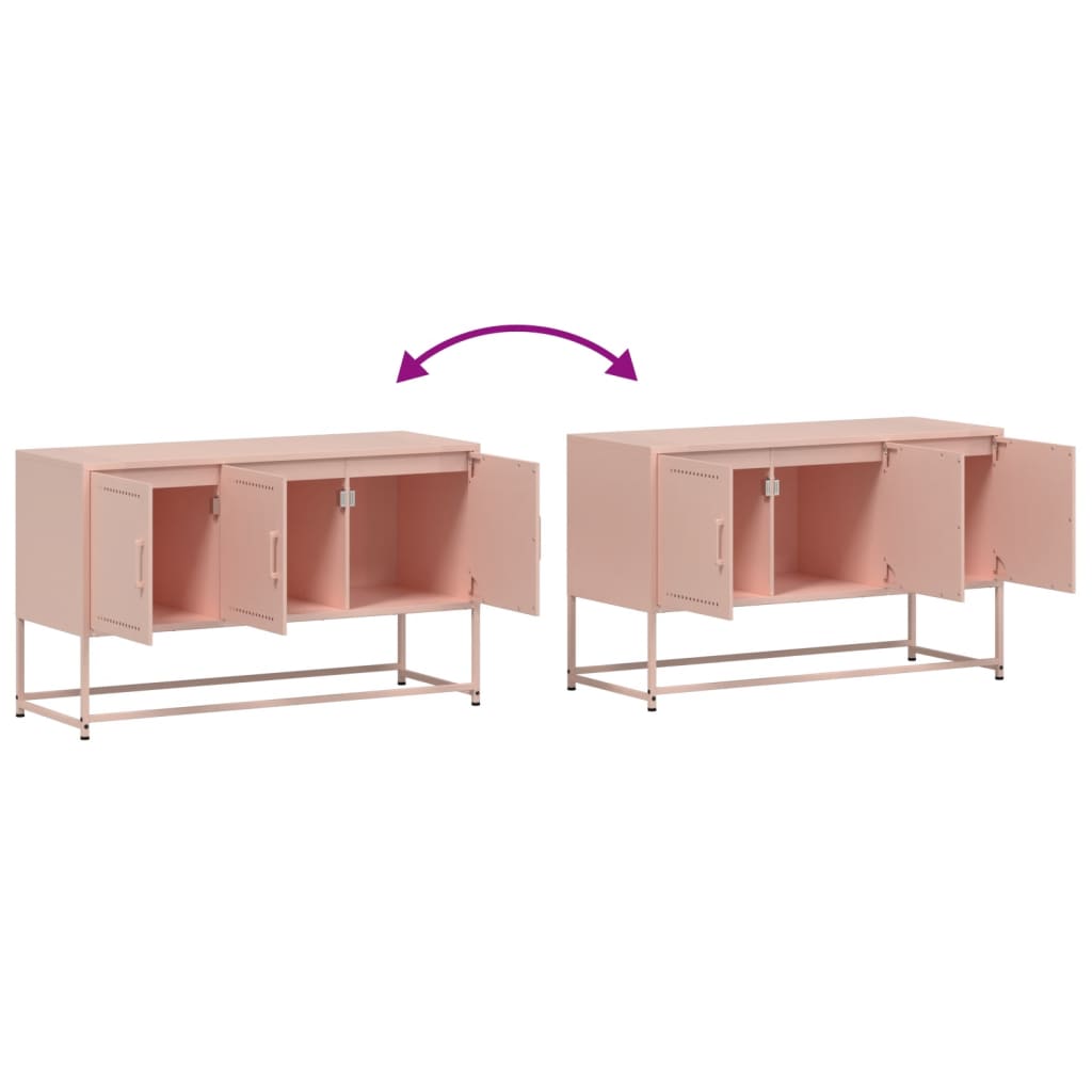 TV cabinet, pink, 100.5x39x60.5cm, steel